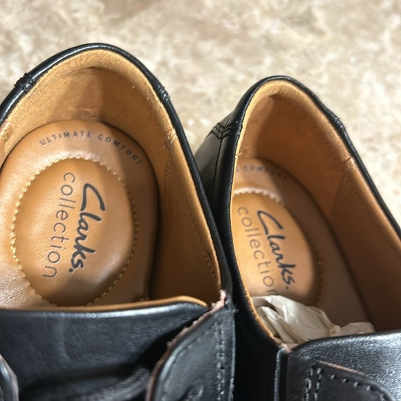 Clark’s men shoe,Tilden Cap toe,Oxford,black leather,classy,event,office 7.5 “ W - Picture 14 of 15
